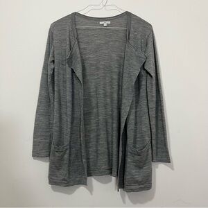 GAP Open Front Cardigan Gray Heathered Wool Blend Super Lightweight Women’s S
